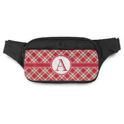 Red & Tan Plaid Fanny Pack - Modern Style (Personalized)