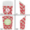 Red & Tan Plaid French Fry Favor Box - Front & Back View