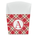 Red & Tan Plaid French Fry Favor Boxes (Personalized)