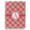 Red & Tan Plaid Garden Flags - Large - Single Sided - FRONT