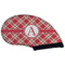 Red & Tan Plaid Golf Club Covers - BACK