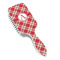 Red & Tan Plaid Hair Brush - Angle View