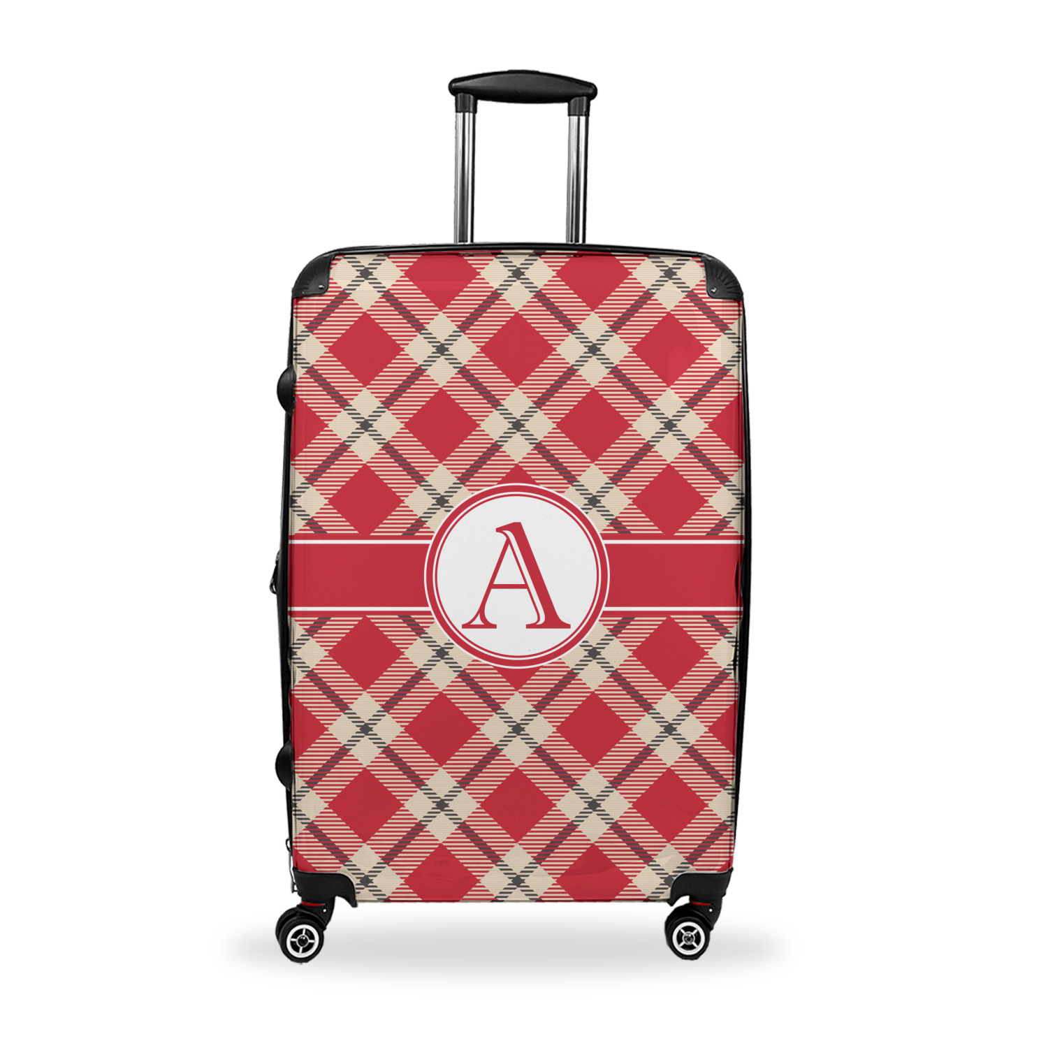 plaid luggage