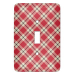 Red & Tan Plaid Light Switch Cover (Single Toggle)