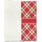 Red & Tan Plaid Linen Placemat - Folded Half