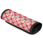 Red & Tan Plaid Luggage Handle Cover (Personalized)