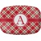 Red & Tan Plaid Melamine Platter (Personalized)