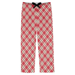 Red & Tan Plaid Mens Pajama Pants - XS