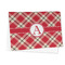 Red & Tan Plaid Microfiber Dish Towel - FOLDED HALF