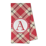 Red & Tan Plaid Kitchen Towel - Microfiber (Personalized)