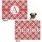 Red & Tan Plaid Microfleece Dog Blanket - Regular - Front & Back