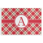 Red & Tan Plaid Disposable Paper Placemats (Personalized)