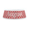 Red & Tan Plaid Plastic Dog Bowls - Medium - FRONT