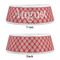 Red & Tan Plaid Plastic Pet Bowls - Medium - APPROVAL