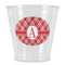 Red & Tan Plaid Plastic Shot Glasses - Front/Main