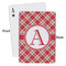 Red & Tan Plaid Playing Cards - Approval