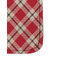 Red & Tan Plaid Sanitizer Holder Keychain - Detail