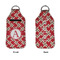 Red & Tan Plaid Sanitizer Holder Keychain - Large APPROVAL (Flat)