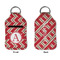 Red & Tan Plaid Sanitizer Holder Keychain - Small APPROVAL (Flat)