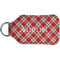 Red & Tan Plaid Sanitizer Holder Keychain - Small (Back)