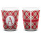 Red & Tan Plaid Shot Glass - White - APPROVAL