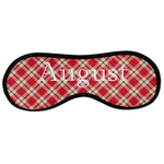 Red & Tan Plaid Sleeping Eye Masks - Large (Personalized)