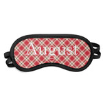 Red & Tan Plaid Sleeping Eye Mask (Personalized)