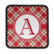 Red & Tan Plaid Square Patch