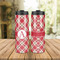 Red & Tan Plaid Stainless Steel Tumbler - Lifestyle