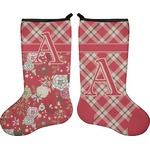 Red & Tan Plaid Holiday Stocking - Double-Sided - Neoprene (Personalized)