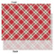 Red & Tan Plaid Tissue Paper - Heavyweight - Large - Front & Back