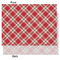 Red & Tan Plaid Tissue Paper - Heavyweight - Medium - Front & Back