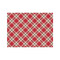 Red & Tan Plaid Tissue Paper - Heavyweight - Medium - Front