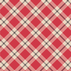 Red & Tan Plaid Wallpaper & Surface Covering (Peel & Stick 24"x 24" Sample)
