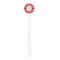 Red & Tan Plaid White Plastic 5.5" Stir Stick - Round - Single Stick