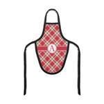 Red & Tan Plaid Bottle Apron (Personalized)