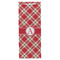 Red & Tan Plaid Wine Gift Bag - Matte - Front