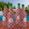 Red & Tan Plaid Zipper Bottle Cooler - Set of 4 - LIFESTYLE