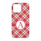 Red & Tan Plaid iPhone 13 Pro Case - Back