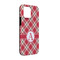 Red & Tan Plaid iPhone 13 Pro Tough Case -  Angle