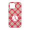 Red & Tan Plaid iPhone 13 Pro Tough Case - Back