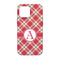 Red & Tan Plaid iPhone 13 Tough Case - Back