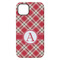 Red & Tan Plaid iPhone 14 Pro Max Tough Case - Back