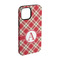 Red & Tan Plaid iPhone 15 Pro Tough Case - Angle