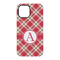 Red & Tan Plaid iPhone 15 Pro Tough Case - Back