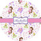 Princess Print 2" Multipurpose Round Labels - Single Sticker