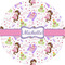 Princess Print 3" Multipurpose Round Labels - Single Sticker