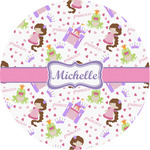 Princess Print Multipurpose Round Labels - 4" (Personalized)