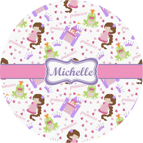 Custom Princess Print Multipurpose Round Labels - 5" (Personalized)