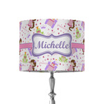 Princess Print 8" Drum Lamp Shade - Fabric (Personalized)